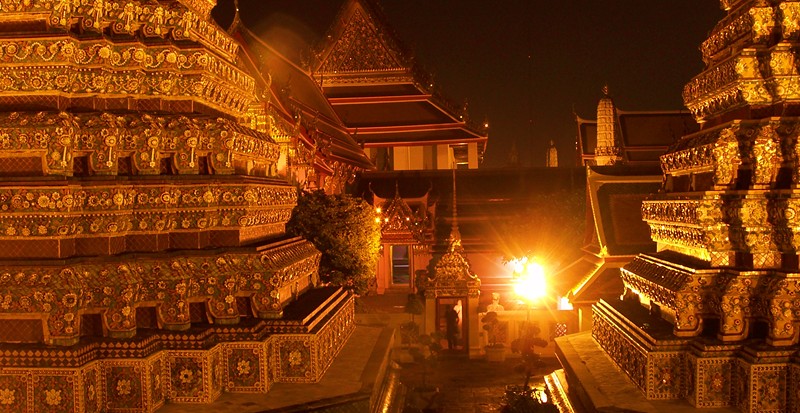 Wat Pho de Bangkok, de nuit
