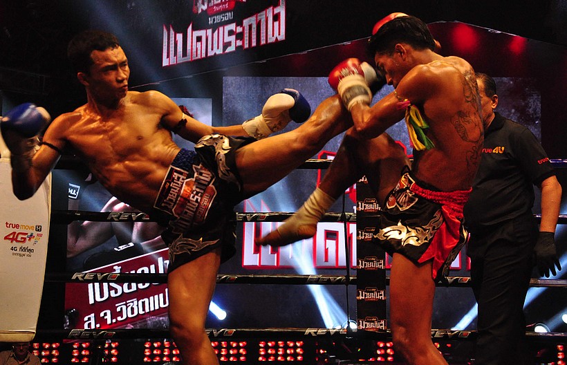 Combat de muay thai à Bangkok