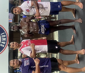 Mamadou en stage de boxe thai à Koh Samui