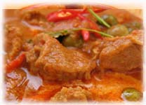 Porc au curry rouge epice