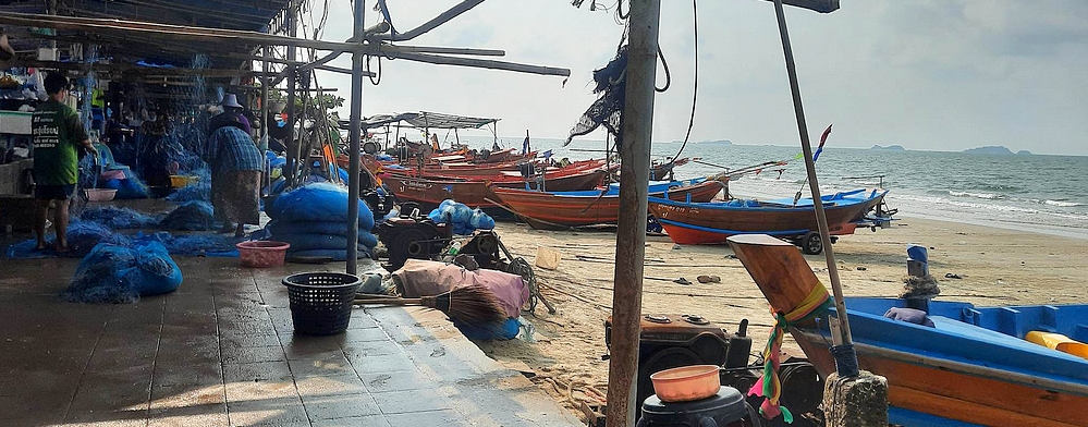 Port de pêche en Thailande
