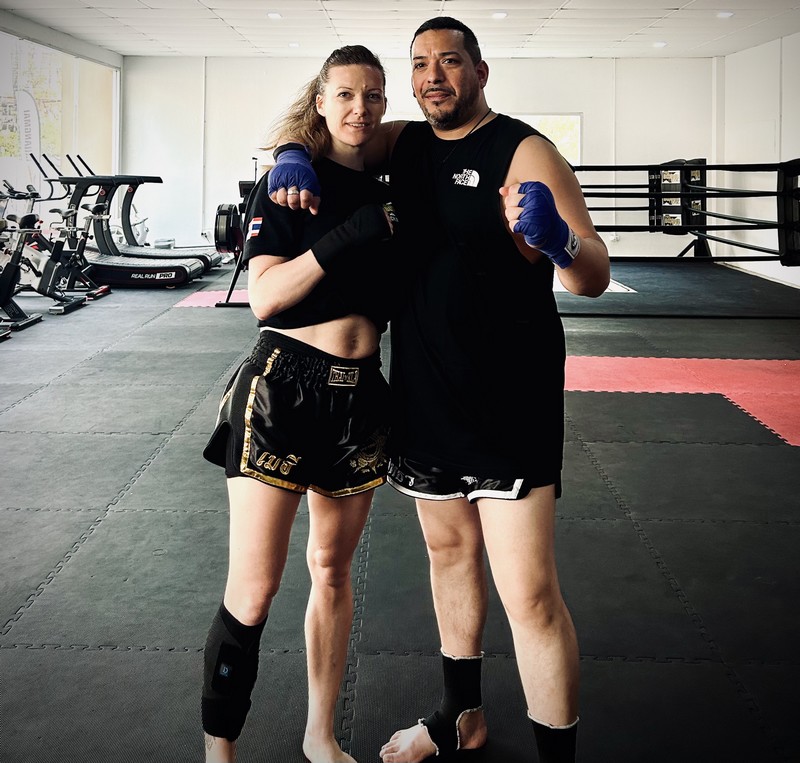 Stagiaires en boxe thai et en boxe anglaise à Chiang Mai