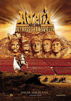 affiche allemande d'Astérix aux jeux Olympiques