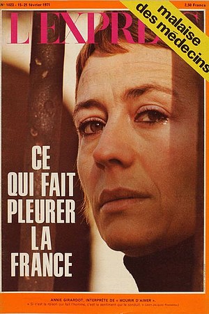 Affiche de Mourir d'aimer, couverture de l'Express