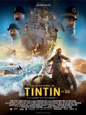 Affiche des Aventures de Tintin : Le secret de la Licorne